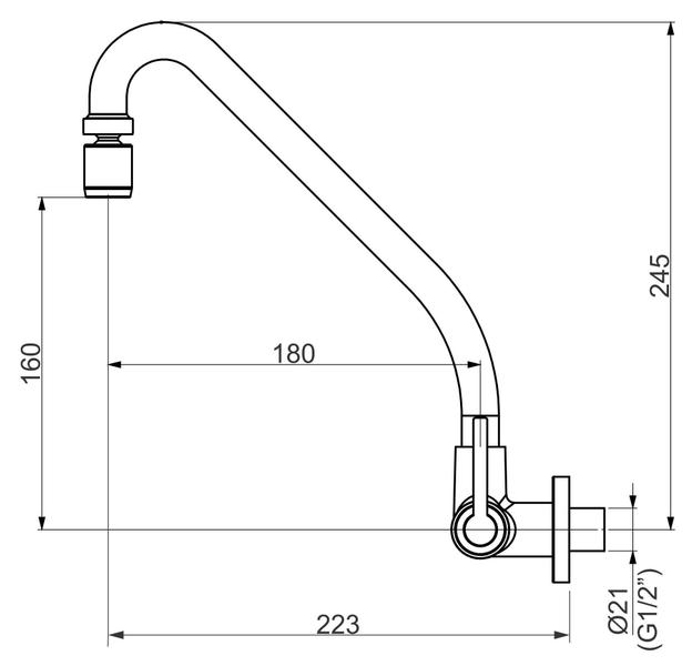 Imagem de Torneira de Parede para Cozinha DN1520 1168 Perflex