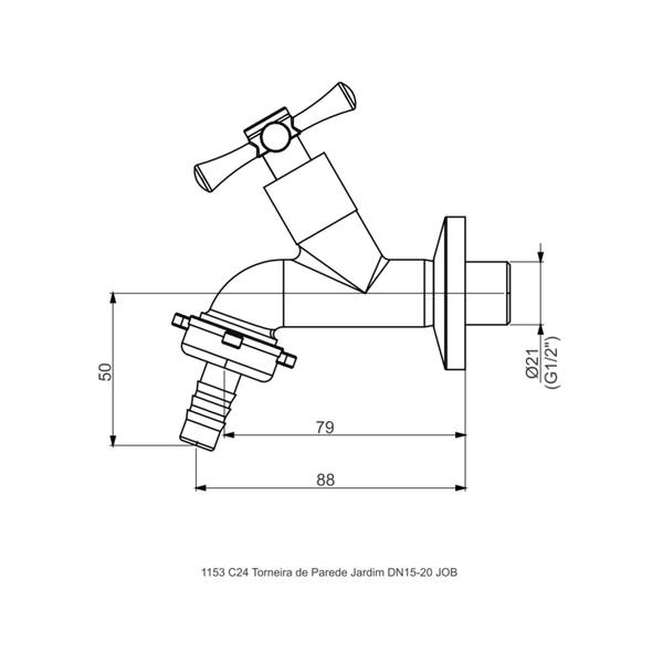 Imagem de Torneira De Parede Para Jardim - Job - 1153