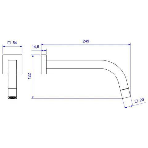 Imagem de Torneira de Parede para Lavatório Tube Cromado - Deca