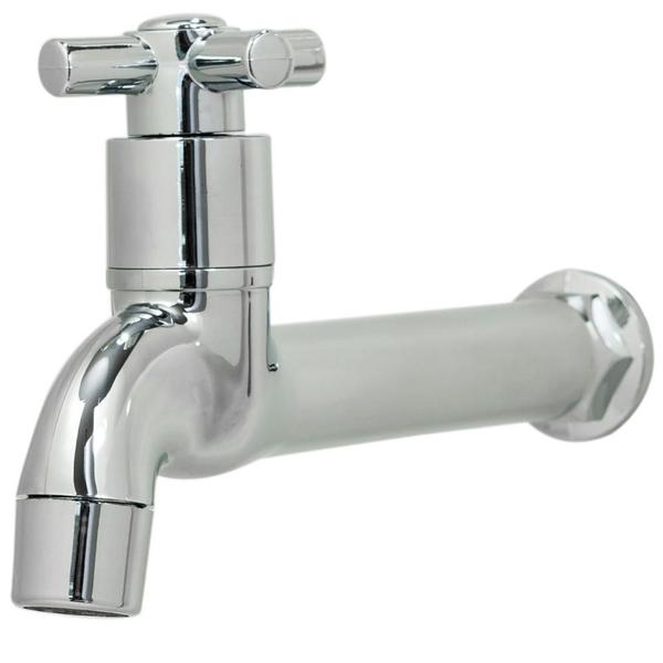 Torneira De Pia Parede Tanque Area De Serviço Longa 100% ABS Cromado De 16 cm 1/4" De Volta Mecanismo Com Arejador Iguatemi Imagem de Torneira De Pia Parede Tanque Area De Serviço Longa 100% ABS Cromado De 16 cm 1/4" De Volta Mecanismo Com Arejador Iguatemi