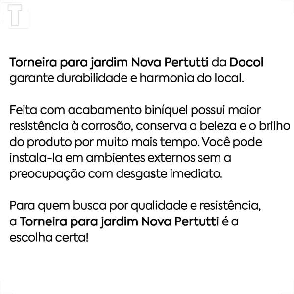 Imagem de Torneira docol jardim cromado 1130 c/ bico nova pertutti 903706