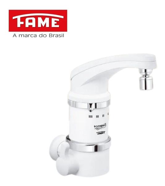 Imagem de Torneira Elétrica 4T Elegance Branca 220V 5400W Parede - Fame