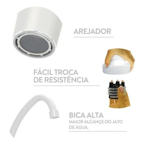 Imagem de Torneira Elétrica Bica Alta Parede 220v 4400w Tep244 Sintex