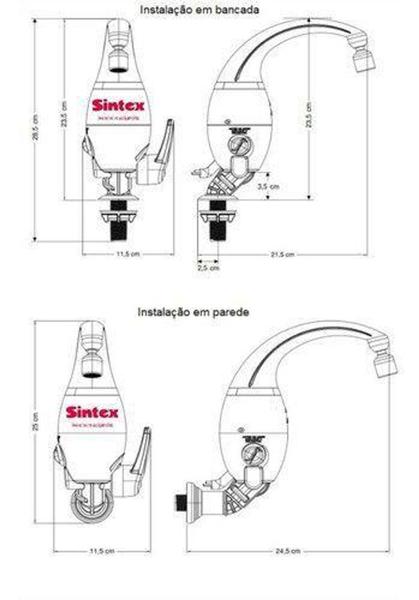 Imagem de Torneira Elétrica Eletrônica Cobre 127v 5500w TEL155CB Sintex