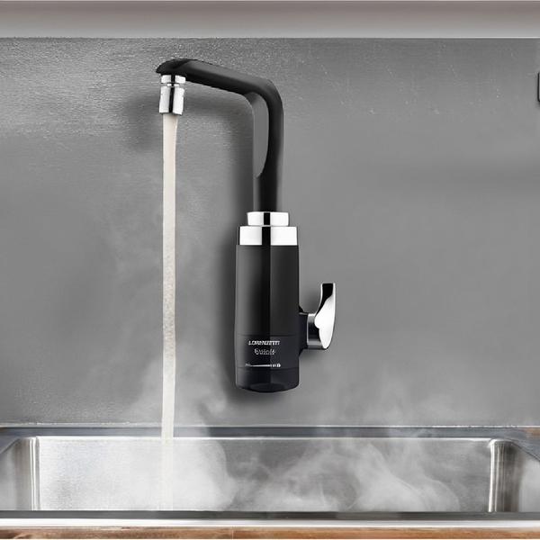 Torneira Elétrica Essence Parede 220 Volts 5500 Watts Preta Cromada - 7551031 - LORENZETTI Imagem de Torneira Elétrica Essence Parede 220 Volts 5500 Watts Preta Cromada - 7551031 - LORENZETTI