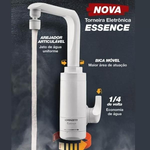 Imagem de Torneira Eletrica Essence Parede 5500w 220v Lorenzetti