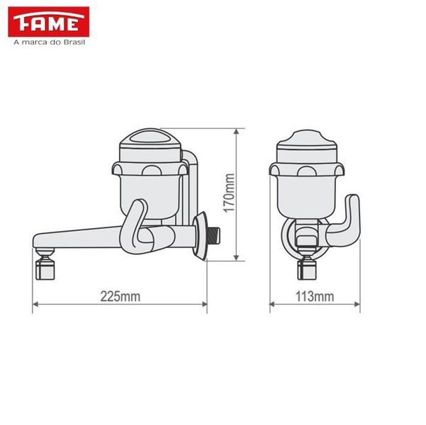 Torneira Elétrica Fame Bica Reta 220V 5400W Imagem de Torneira Elétrica Fame Bica Reta 220V 5400W