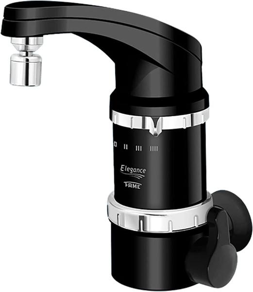 Torneira Elétrica Fame Elegance 4 Temperaturas De Parede Bica Alta Com Giro 180º 220v 5400w - Preta Imagem de Torneira Elétrica Fame Elegance 4 Temperaturas De Parede Bica Alta Com Giro 180º 220v 5400w - Preta