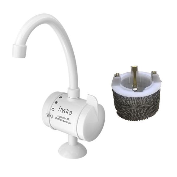 Torneira Elétrica Hydra Hydralar 4T de Bancada Branca 127V + Resistência Imagem de Torneira Elétrica Hydra Hydralar 4T de Bancada Branca 127V + Resistência