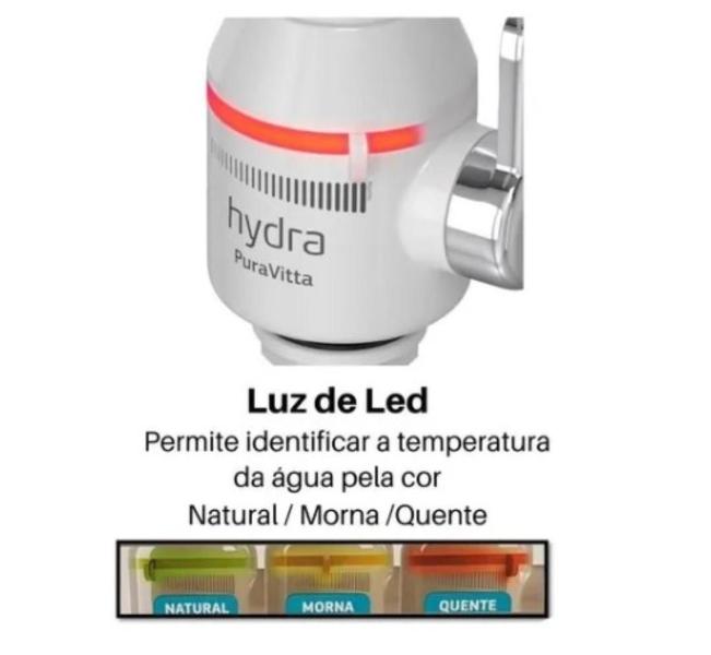 Torneira Elétrica Hydra PuraVitta Bancada Branca Imagem de Torneira Elétrica Hydra PuraVitta Bancada Branca