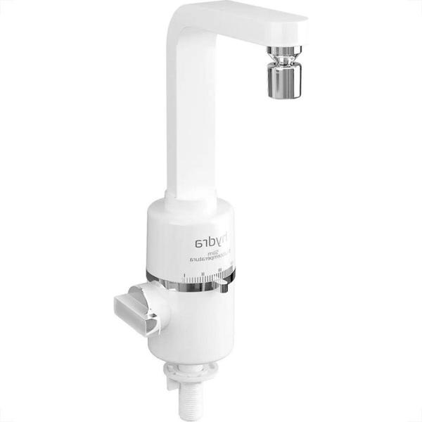 Torneira Eletrica Hydra Slim Mesa Branca 4 Temperaturas 5500W. X 220V. - HYDRA CORONA Imagem de Torneira Eletrica Hydra Slim Mesa Branca 4 Temperaturas 5500W. X 220V.