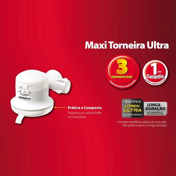 Imagem de Torneira Eletrica Lorenzetti Maxi 3 Temperaturas 220V/5500W