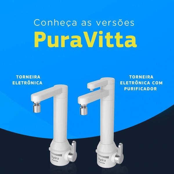 Imagem de Torneira Elétrica Puravitta Eletrônica Bancada 220V 5.500W Branca Hydra