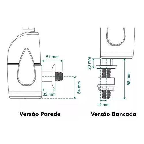 Imagem de Torneira Eletrica Zagonel Prima Touch Branca 127V 5000W