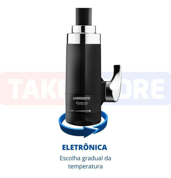 Imagem de Torneira Eletrônica De Parede Essence Preto 220V Lorenzetti