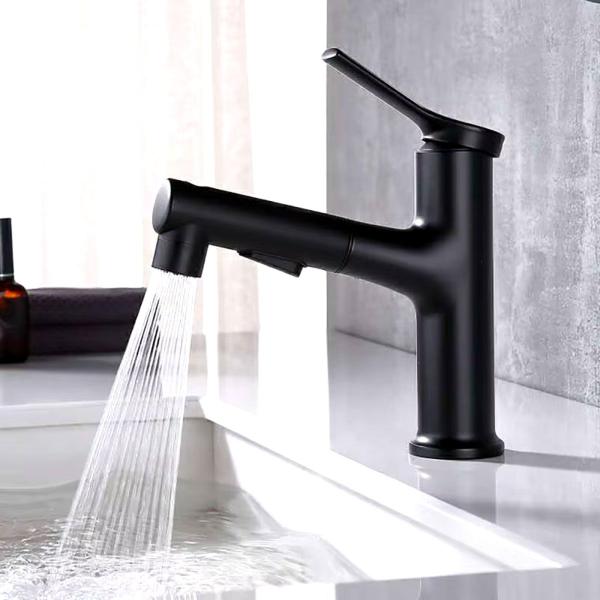 Imagem de Torneira Extensivel Banheira Banheiro Ducha Articulada Mesa Bancada Tres Jatos Monocomando Agua Quente Fria Luxo Moderno Sofisticado