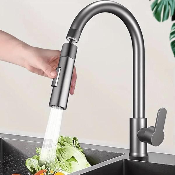 Imagem de Torneira Extensível Gourmet Monocomando com Ducha 2 Jatos para Cozinha