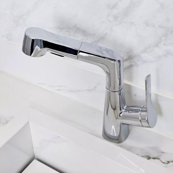 Imagem de Torneira Extensível Luxo Gourmet Monocomando Ducha E 2 Jatos