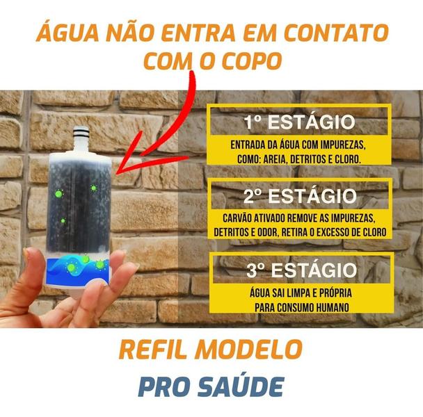 Torneira Filtro Cozinha Chuveirinho Parede Gourmet +3 Refil - Dazie Metais Imagem de Torneira Filtro Cozinha Chuveirinho Parede Gourmet +3 Refil