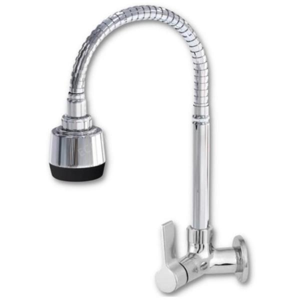 Torneira Flexível Gourmet Cozinha Pia Cromada de Parede - Dishidum Imagem de Torneira Flexível Gourmet Cozinha Pia Cromada de Parede