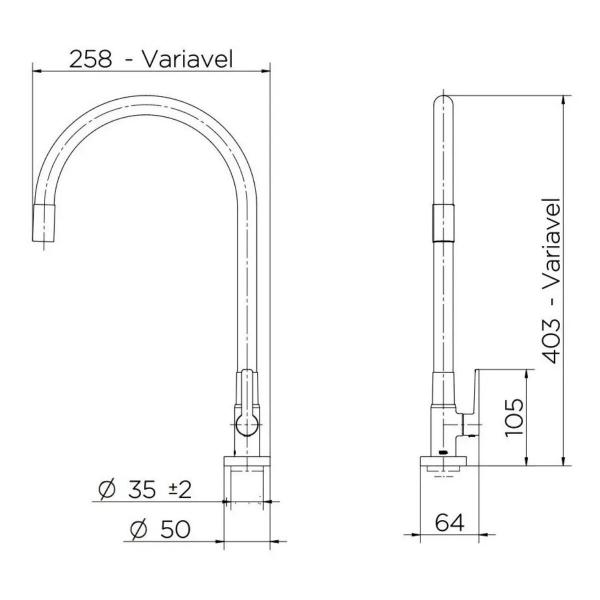 Imagem de Torneira Goumert Cozinha De Mesa Galiflex Vermelha - Docol