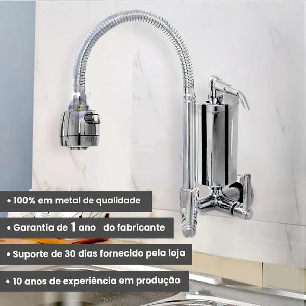 Imagem de Torneira Gourmet Com Filtro Cozinha Parede Metal Del Metais