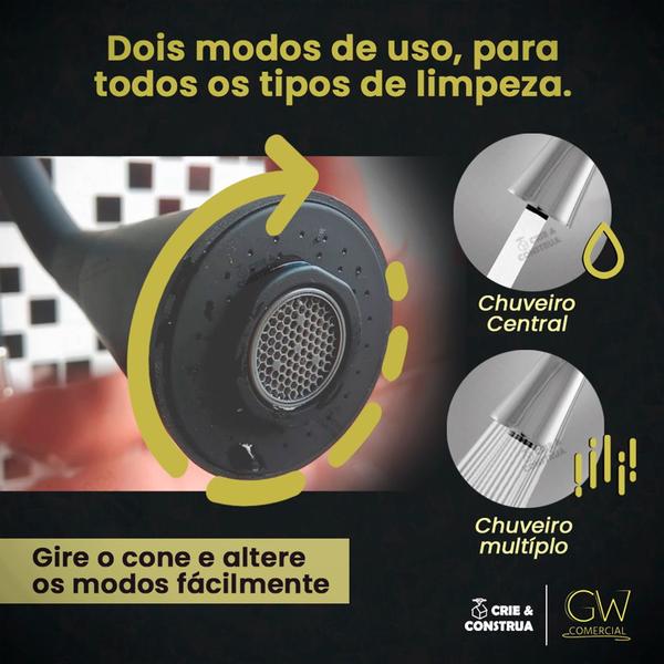 Torneira Gourmet Cone Black Matte Metal Parede 1/4 de Volta - Crie & Construa Imagem de Torneira Gourmet Cone Black Matte Metal Parede 1/4 de Volta