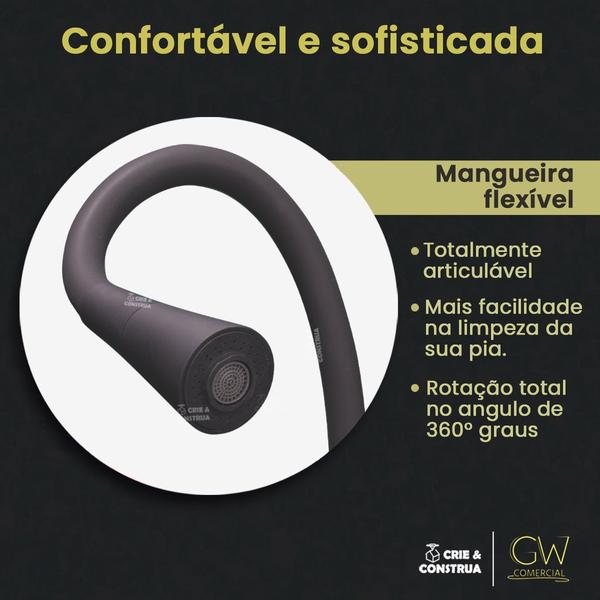 Torneira Gourmet Cone Black Matte Metal Parede 1/4 de Volta - Crie & Construa Imagem de Torneira Gourmet Cone Black Matte Metal Parede 1/4 de Volta