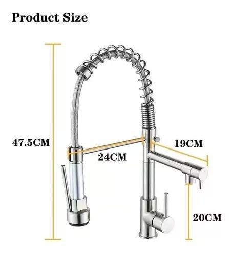 Torneira Gourmet Cozinha Monocomando 50cm Luxo Cromado - Nova Decor Imagem de Torneira Gourmet Cozinha Monocomando 50cm Luxo Cromado
