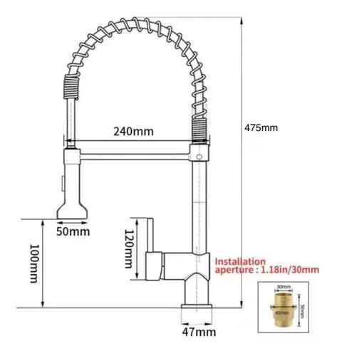 Imagem de Torneira Gourmet Cozinha Monocomando 50cm Luxo