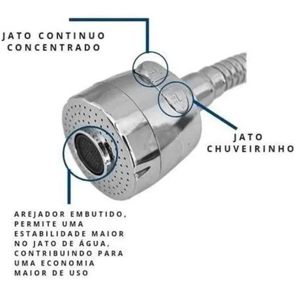 Imagem de Torneira Gourmet de Cozinha bica movel bancada