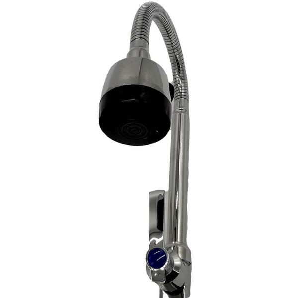Torneira Gourmet De Cozinha De Bancada Tubo Flexível Cromada - Cw Imagem de Torneira Gourmet De Cozinha De Bancada Tubo Flexível Cromada