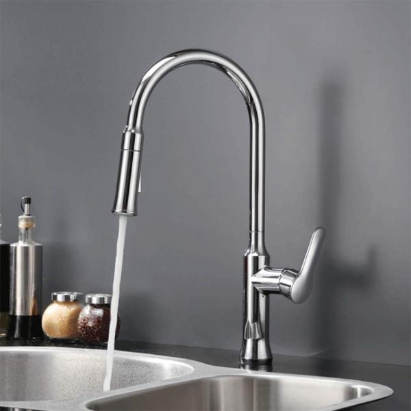 Imagem de Torneira Gourmet Extensivel Cozinha Pia Ducha Articulada Dois Jatos Bancada Mesa Monocomando Agua Quente Fria Luxo Moderno Sofisticado