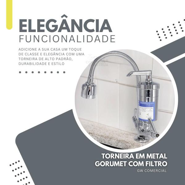 Imagem de Torneira Gourmet Metal Filtro Mesa Cozinha