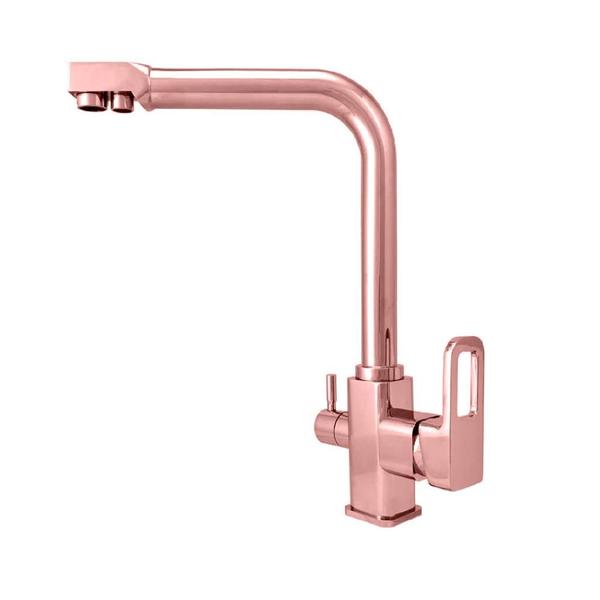 Imagem de Torneira Gourmet Misturador Monocomando com Saída para Água Quente/Fria e Filtrada Rose de Bancada Belcca TFMR-01