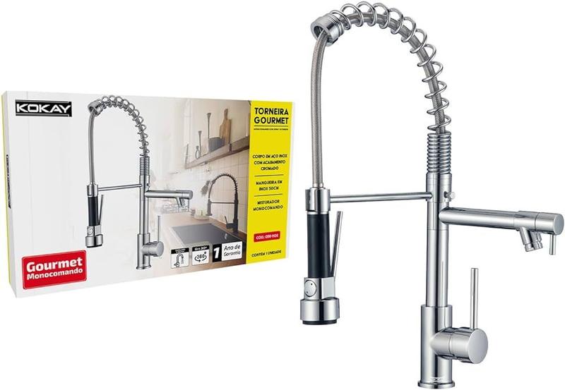 Torneira gourmet monocomando kokay com spray extensor Imagem de Torneira gourmet monocomando kokay com spray extensor