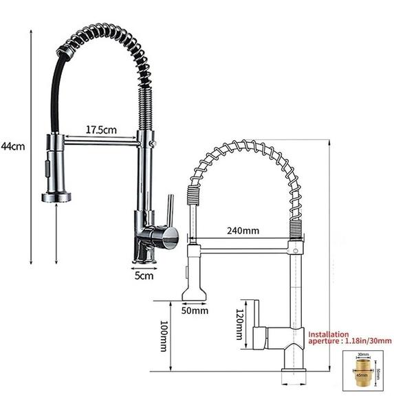 Imagem de Torneira Gourmet P/ Cozinha Água Fria Bancada Flexível Lux