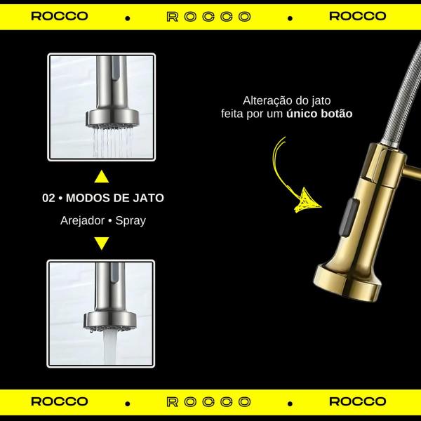 Imagem de Torneira Gourmet Para Cozinha Misturador Alta 50cm Monocomando Cozinha Bancada Luxo