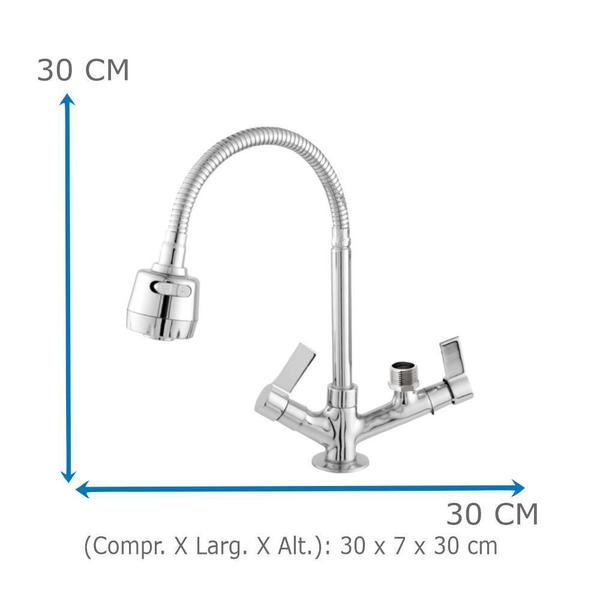 Imagem de Torneira Gourmet Pia Arejador 1/4 Volta C-70 Saída 3/4