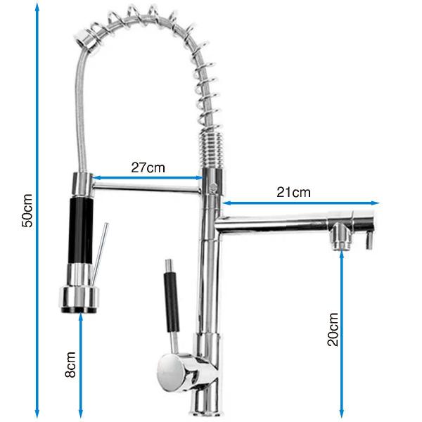 Imagem de Torneira Gourmet Pia Bancada Cozinha Misturador Spray 50cm GT674 - Lorben