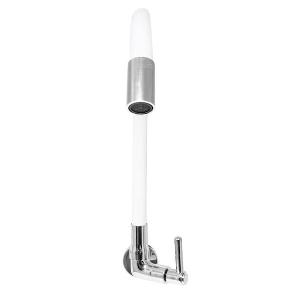 Torneira Gourmet Tubo Branco Flexível Parede 3377 - Império das Torneiras Imagem de Torneira Gourmet Tubo Branco Flexível Parede 3377