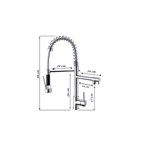 Imagem de Torneira Gourmet Vip Metal Monocomando 50Cm Misturador Spray