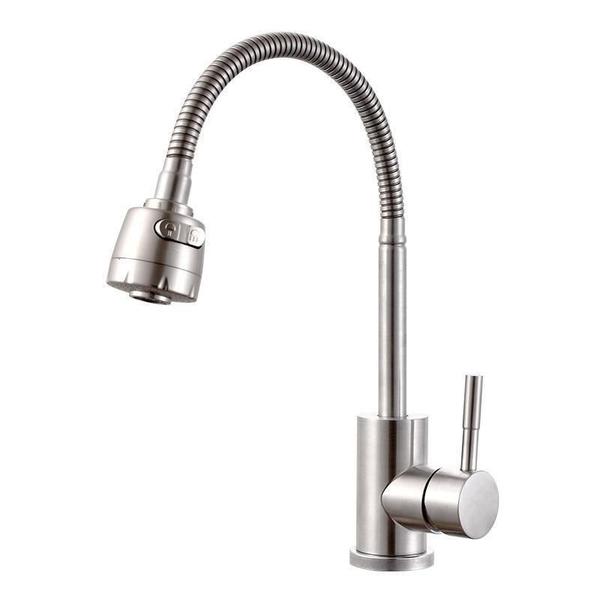 Torneira Inox Fosca Para Cozinha Bancada Flexivel 1/4 Volta - Dt Shop Imagem de Torneira Inox Fosca Para Cozinha Bancada Flexivel 1/4 Volta