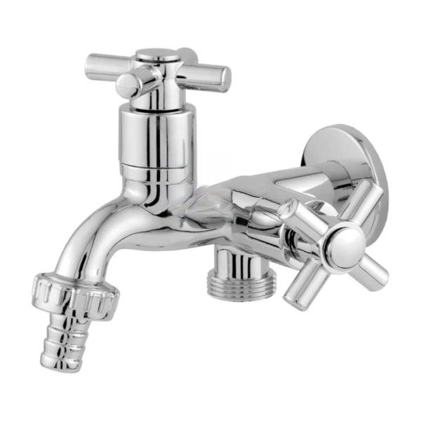 Torneira Lavanderia Tanque Máquina de Lavar 2 Saídas ABS 1/4 Linha Premium Excelente Acabamento - Embralumi Imagem de Torneira Lavanderia Tanque Máquina de Lavar 2 Saídas ABS 1/4 Linha Premium Excelente Acabamento