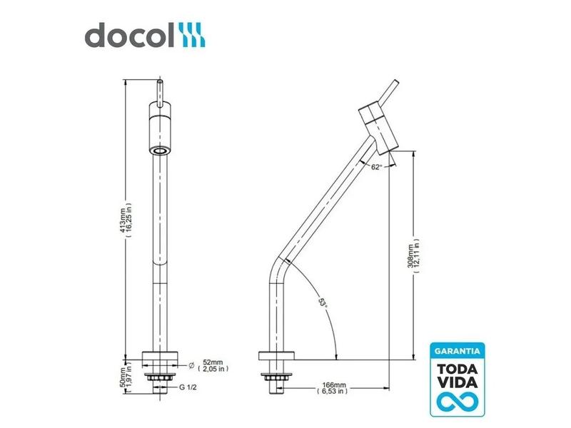 Torneira Lavatorio Bancada Alta Nova Loggica DOCOL Cromada - 01136506 Imagem de Torneira Lavatorio Bancada Alta Nova Loggica DOCOL Cromada - 01136506