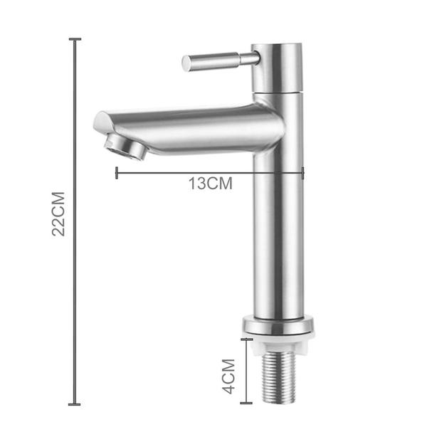 Imagem de Torneira Lavatório Banheiro Mesa Aço Escovado Inox 304 1/4