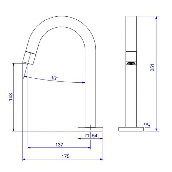 Imagem de Torneira Lavatorio Bica Baixa Deca Tube Bl Mt 1197.bl.tub.mt