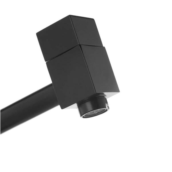 Torneira Lavatório Link Quadra 90 1/4 Volta Alta Preta - SOFT INOX Imagem de Torneira Lavatório Link Quadra 90 1/4 Volta Alta Preta