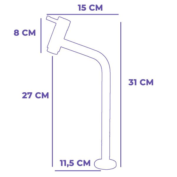 Imagem de Torneira Link Alta Banheiro Cuba Bancada Mesa 45 Lavabo 1/4