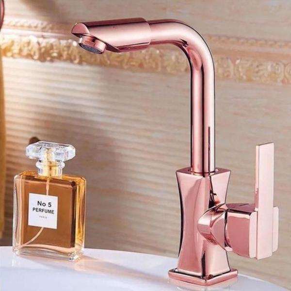 Imagem de Torneira Luxo com Misturador Monocomando Rose de BancadaBelccaTLM01R-BL